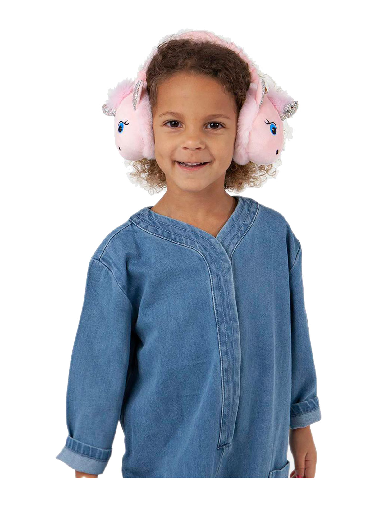 Mädchen Einhorn Ohrenschützer mit Kunstfell 3