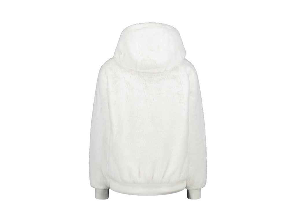 Damen Kunstpelz Jacke mit Kapuze 3