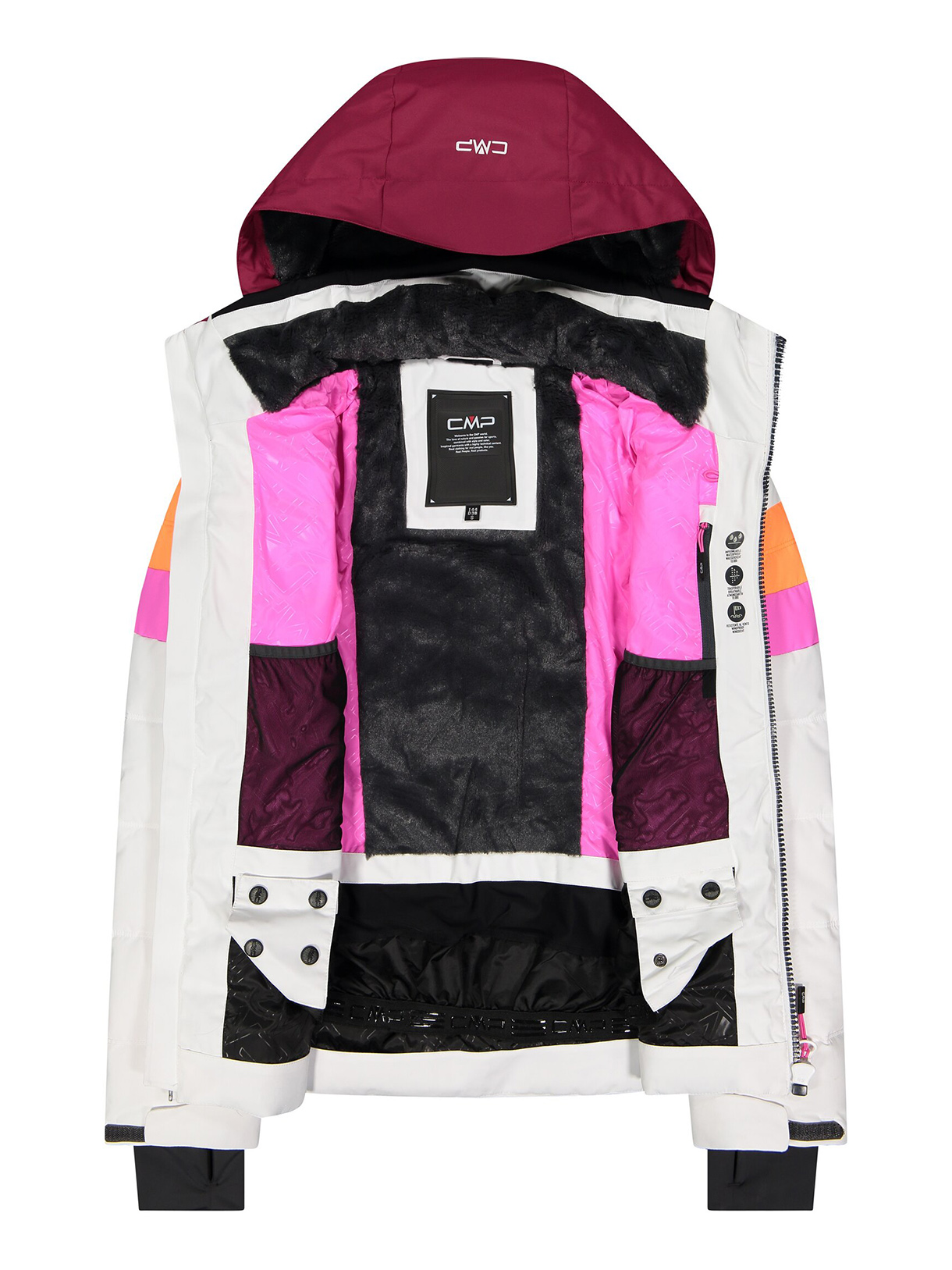 Damen Skijacke mit abnehmbarer Kapuze 3