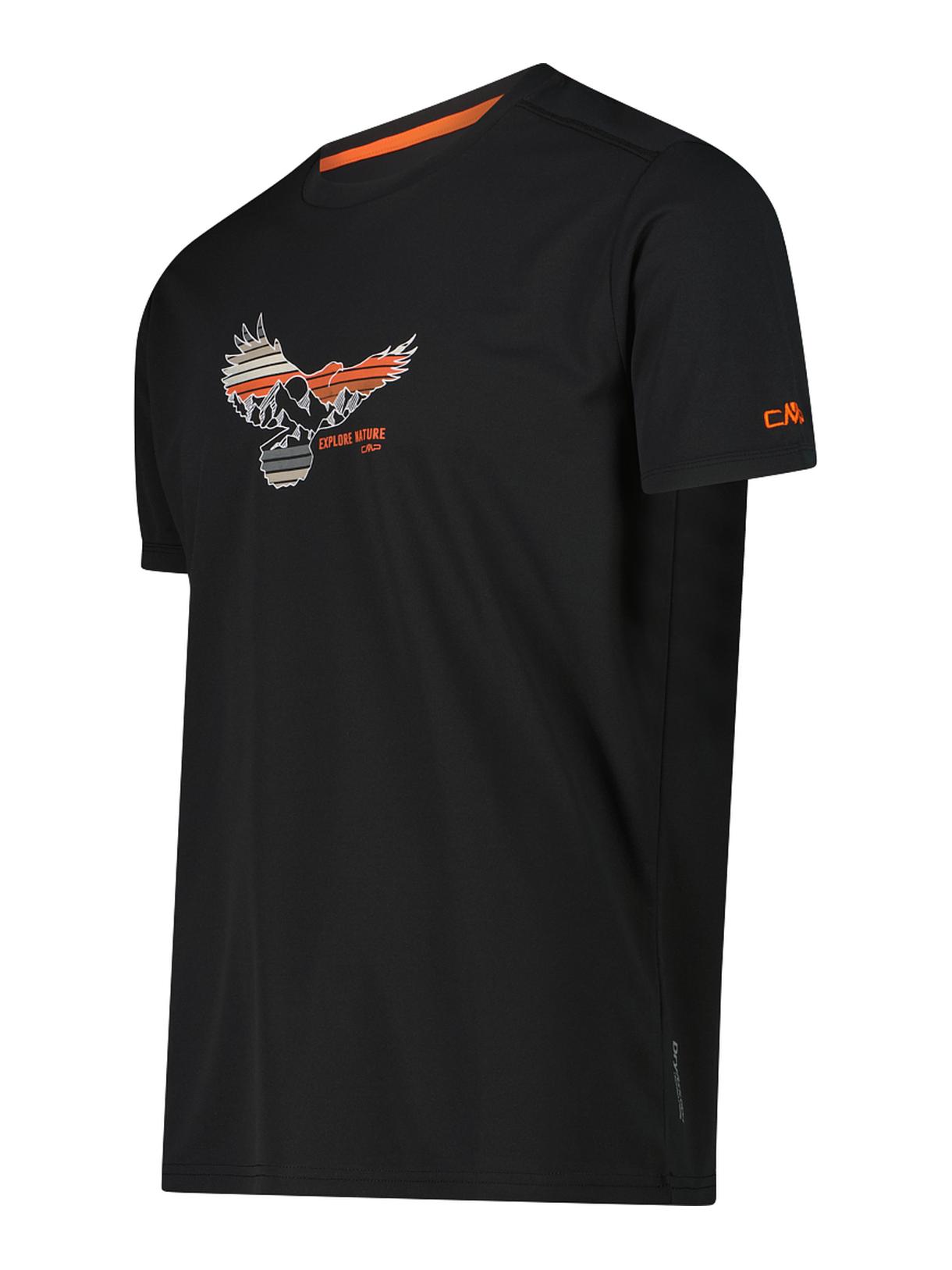 Herren T-Shirt aus Piqué mit Dry-Function und Adventure-Print 3