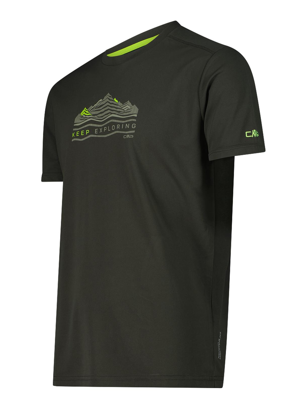 Herren T-Shirt aus Piqué mit Dry-Function und Adventure-Print 3