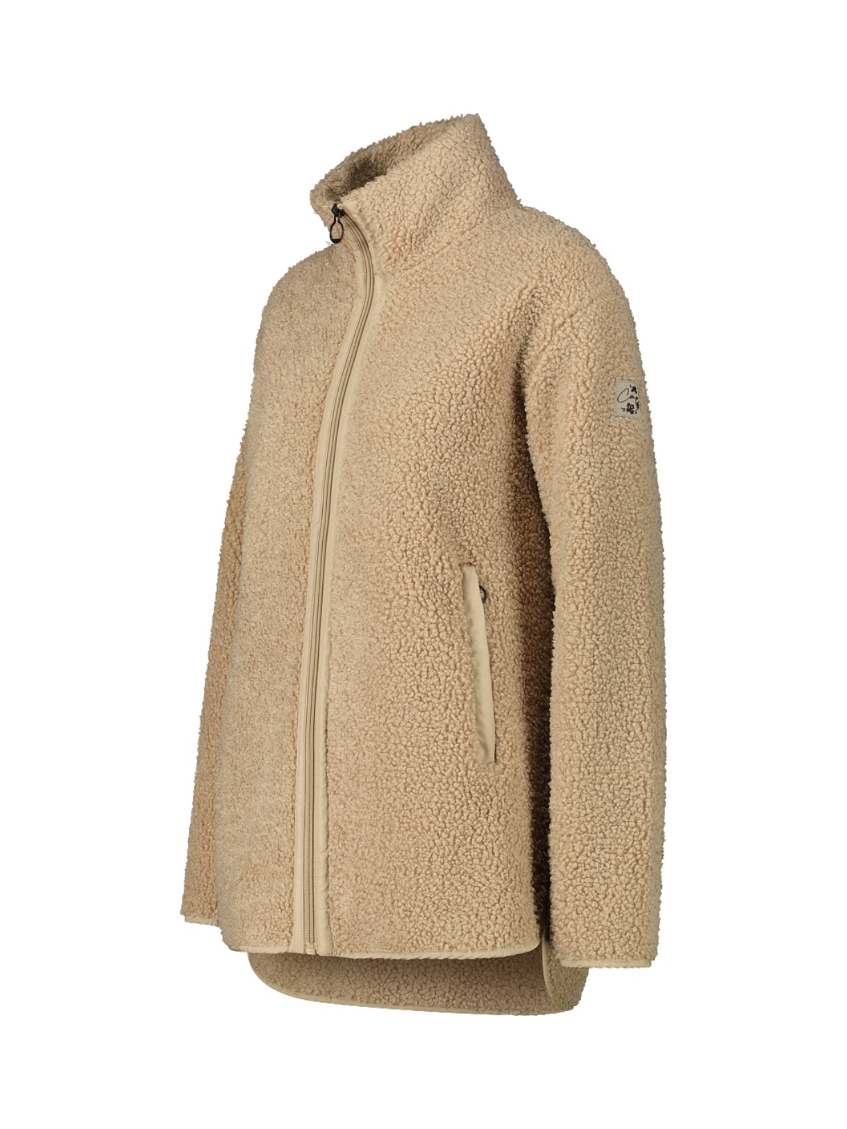 HighLoft Damen Sweat Jacke mit Kunstpelz beige 3