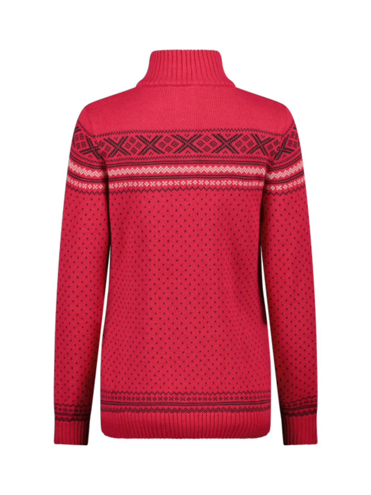 Knitted Damen Pullover mit Wolle und Half Zip Reißverschluss 3
