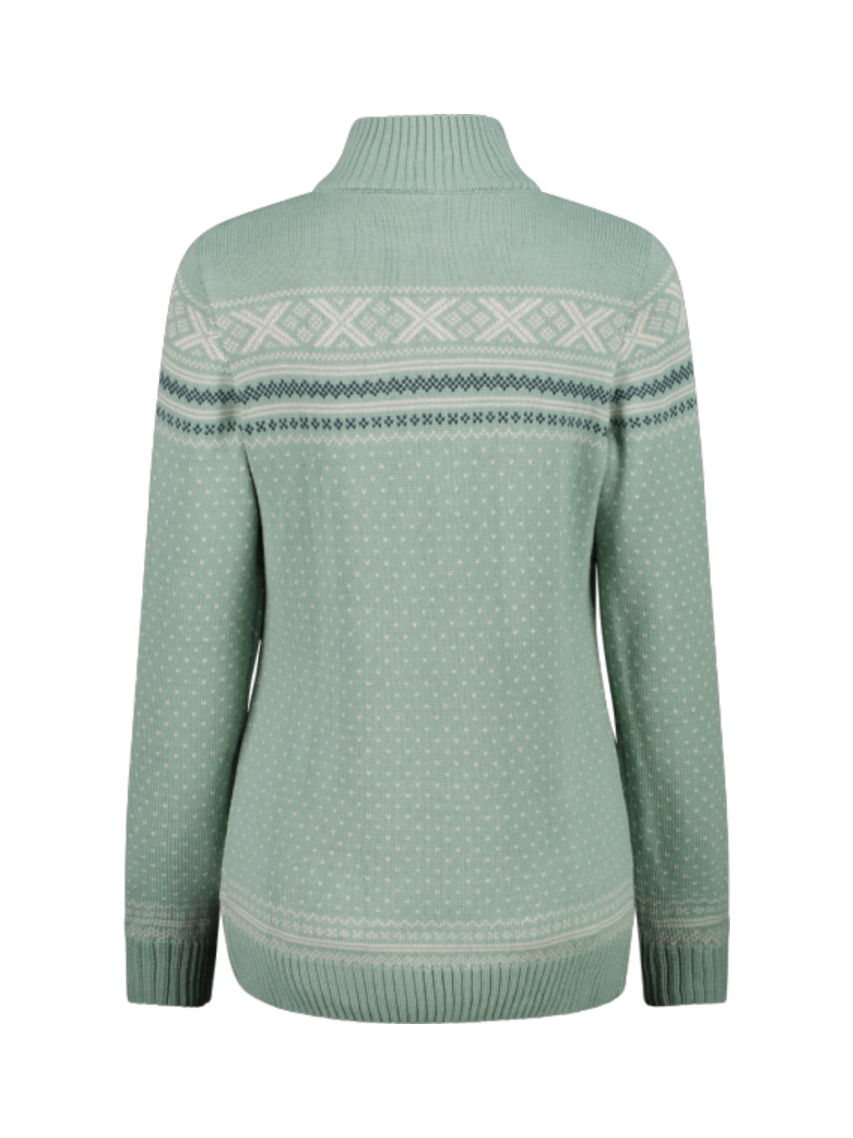 Knitted Damen Pullover mit Wolle und Half Zip Reißverschluss 3