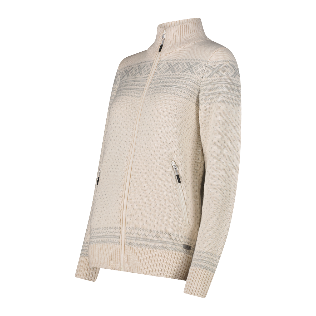 Knitted Damen Sweat Jacke mit Wolle und Full Zip Reißverschluss 3