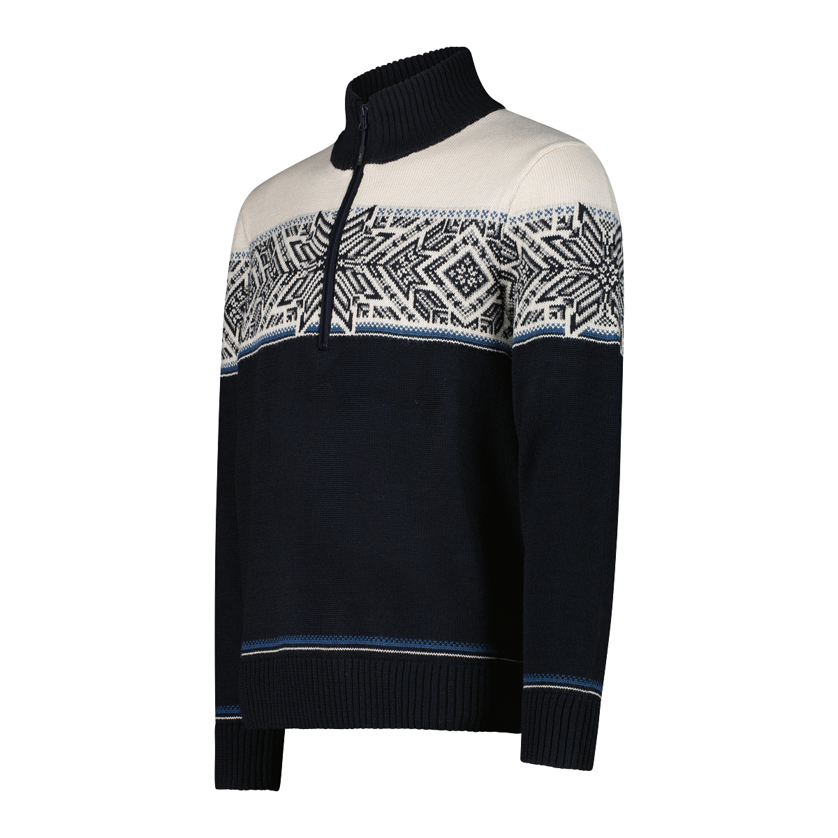 Knitted Herren Pullover half zip mit Wolle 3