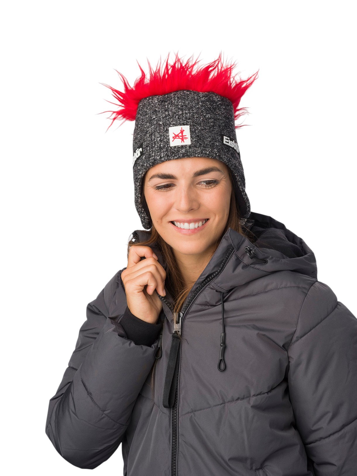Cocker Fleece Ski Austria Mütze mit Kunstfell Haaren 3