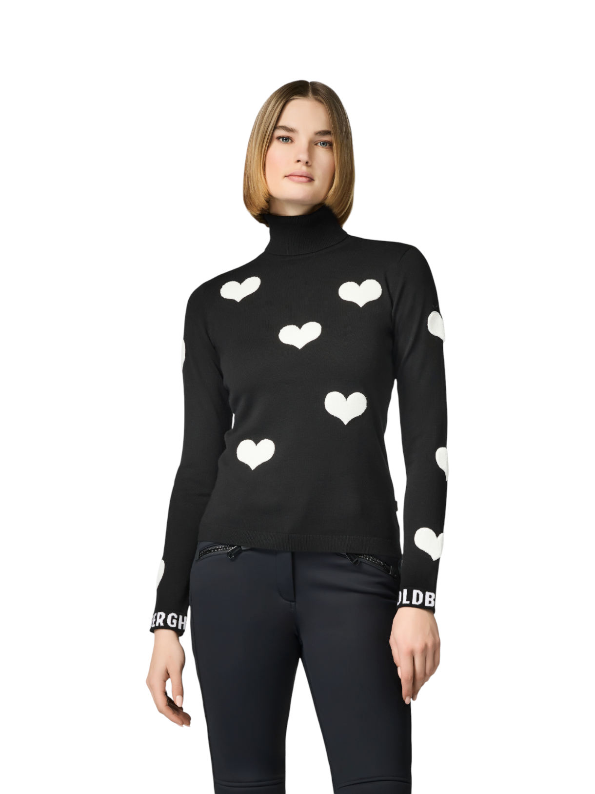 Bacio Sweater fein gestrickter Pullover mit Chenille Herzen 3