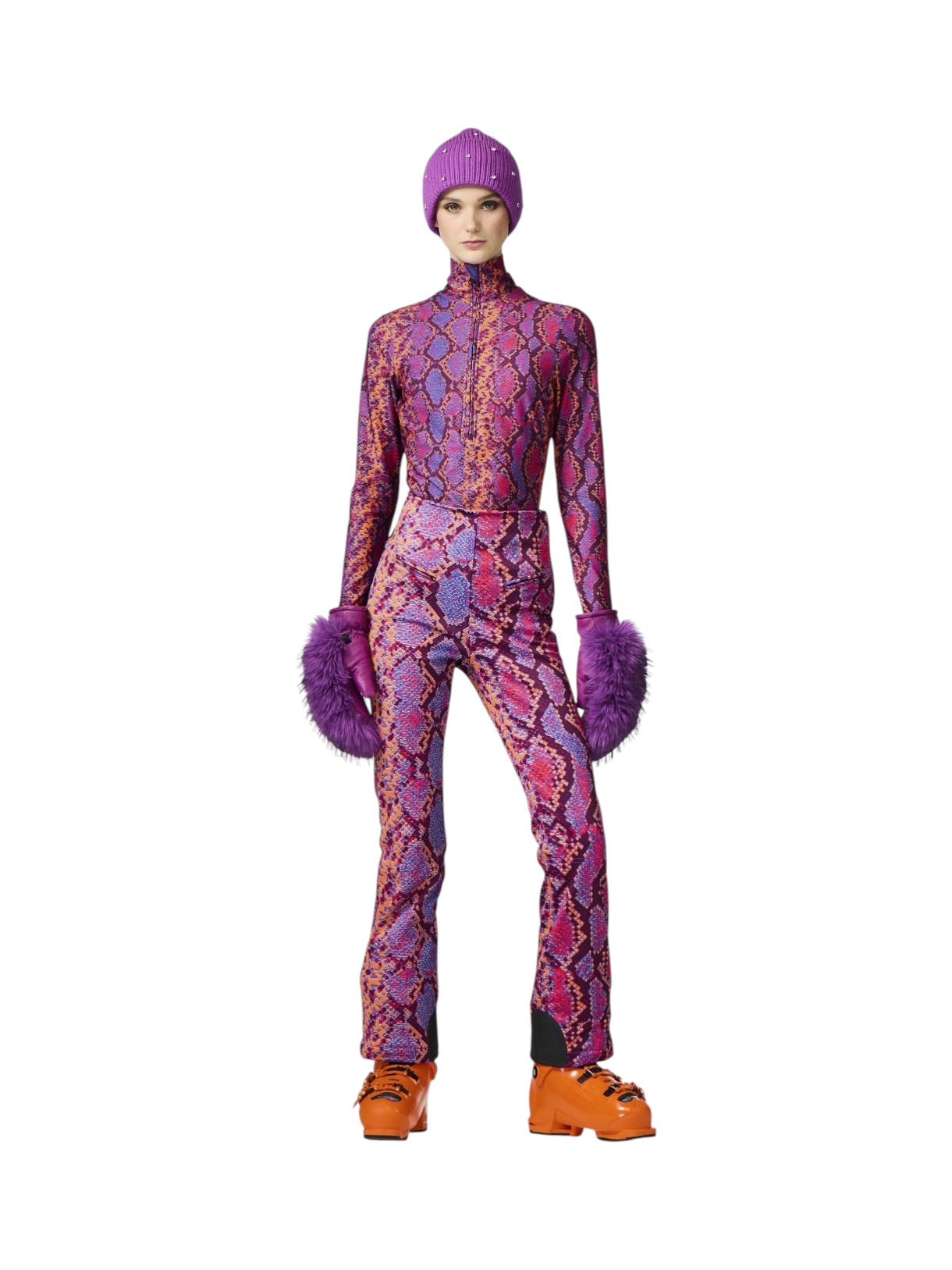 Fiesta Damen Skipulli mit Snake-Print 3