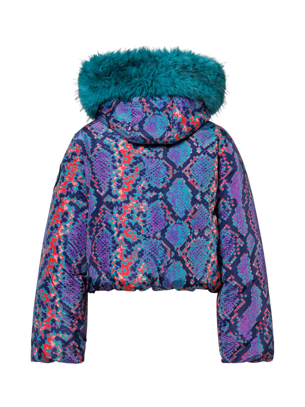 Lucinda Daunen Damen Skijacke mit Kapuze und Kunstfell Kragen 3