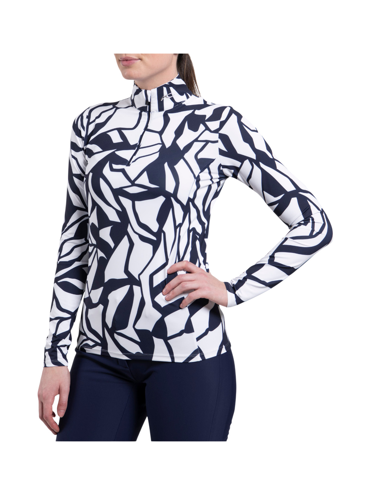 Motion Print Half-Zip Damen Skipulli 3