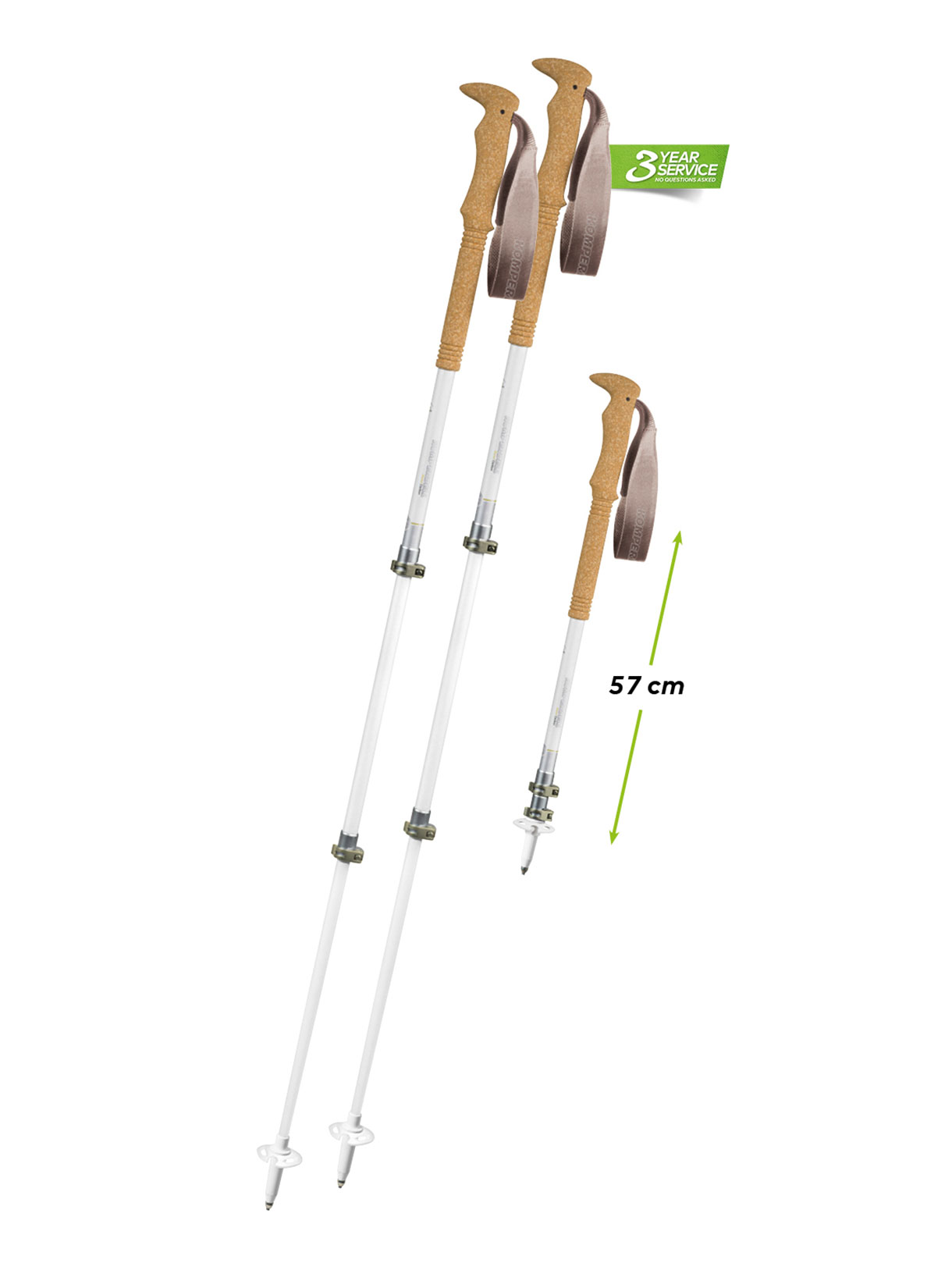 Borea Carbon Pro Wanderstöcke weiss 3