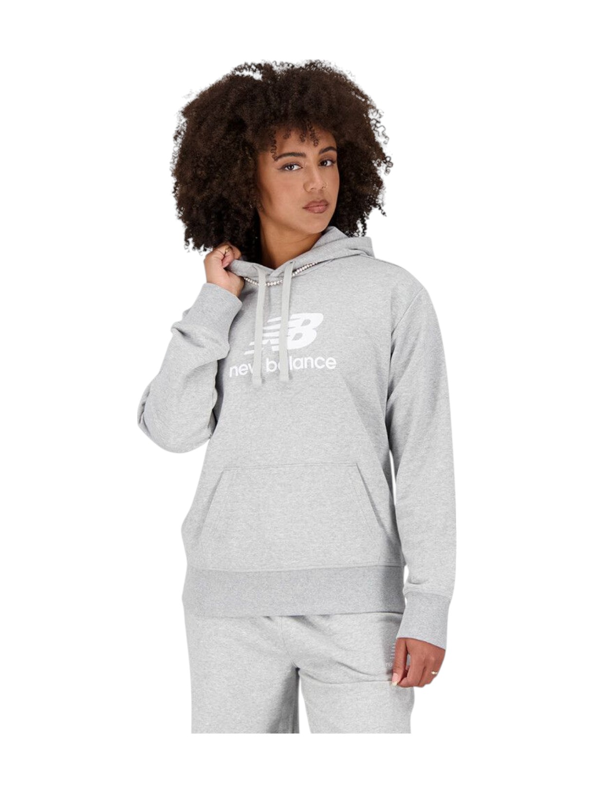 Essentials Stacked Logo Damen Kapuzenpullover 3