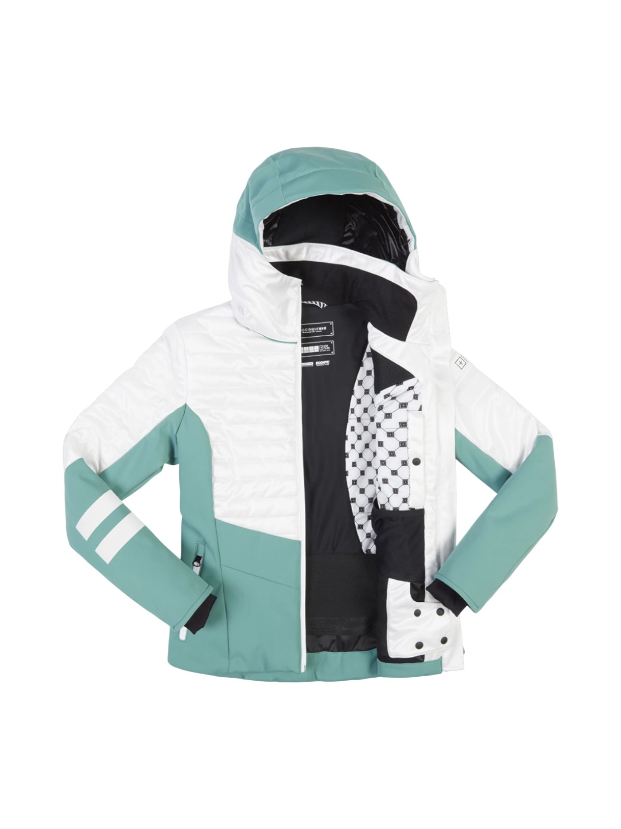 151 Insulated Damen Skijacke mit Swarovski-Kristallen und abnehmbarer Kapuze 3