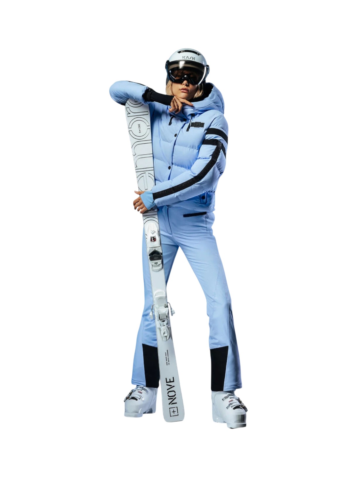 211 Eco Down Damen Skijacke mit Swarovski-Kristalle und Kapuze mit Kunstpelzbesatz 3