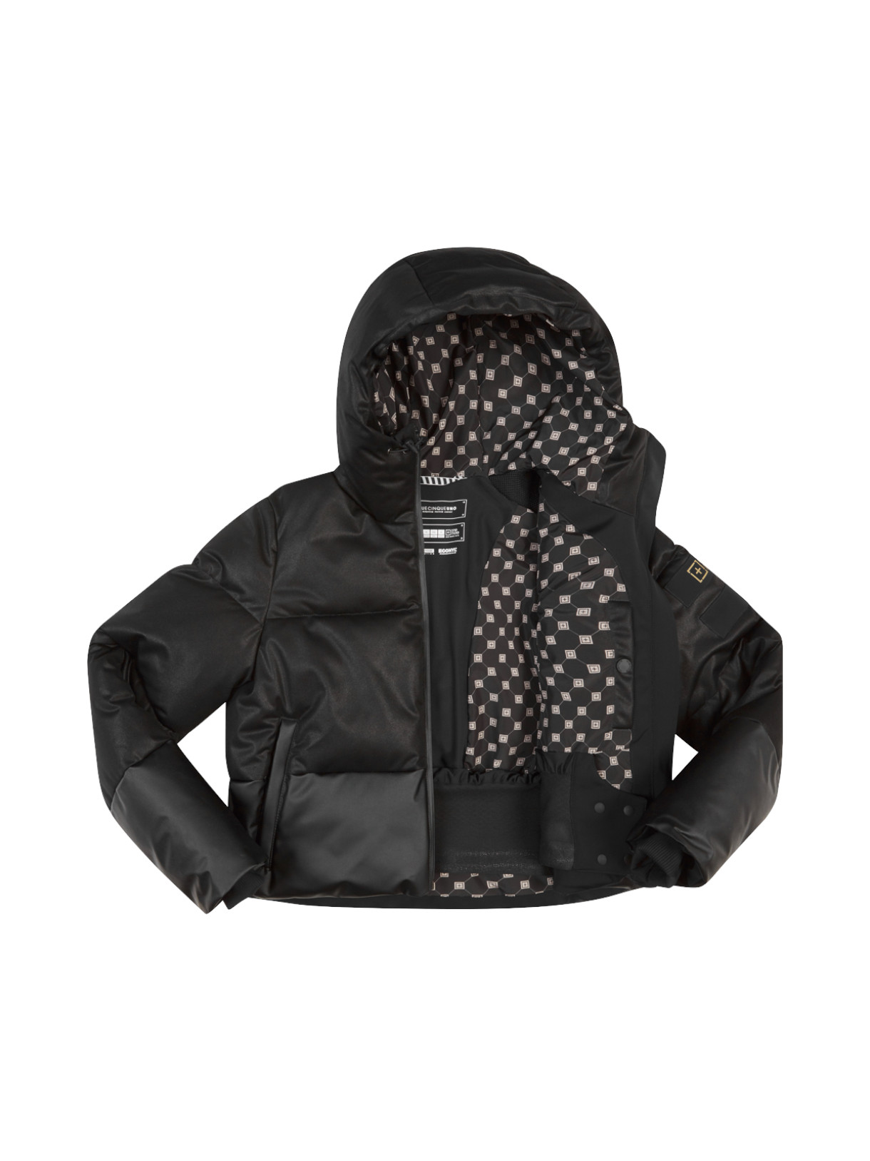 251 Cropped Puffer Damen Skijacke mit Kapuze 3