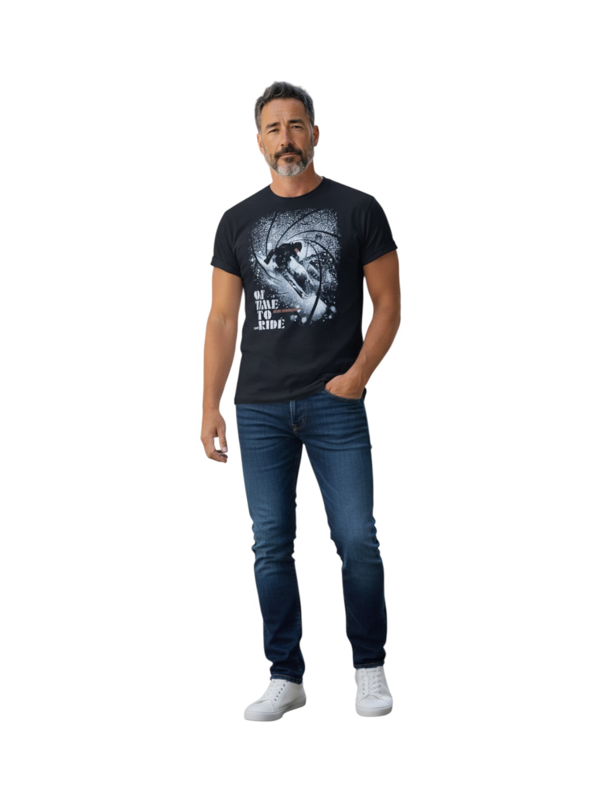 On Time To Ride Herren T-Shirt schwarz 3
