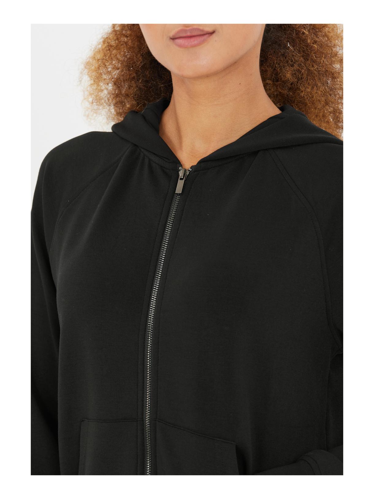 Jacey Damen Full Zip Sweat Jacke mit Kapuze 4