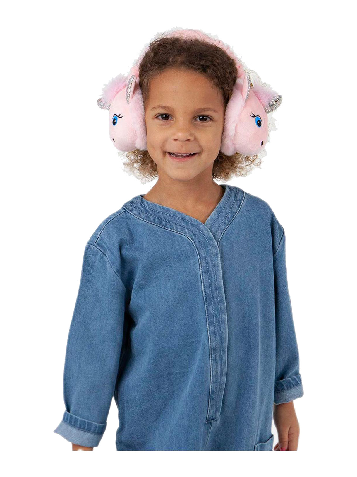 Mädchen Einhorn Ohrenschützer mit Kunstfell 4