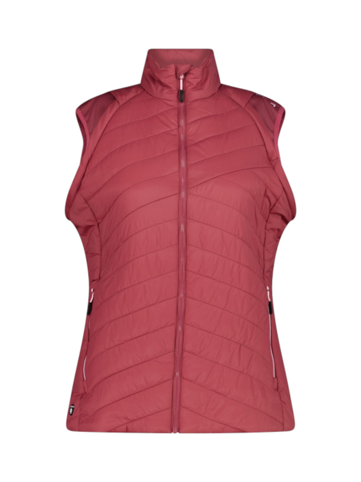Damen Daunen Jacke mit abnehmbaren Ärmeln pink 4
