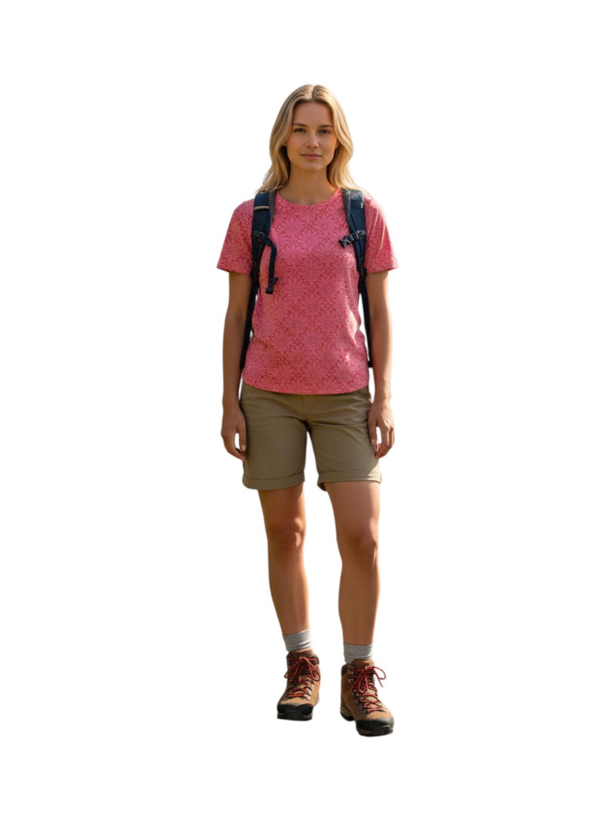 Damen Outdoor T-Shirt mit Blumenprint 4