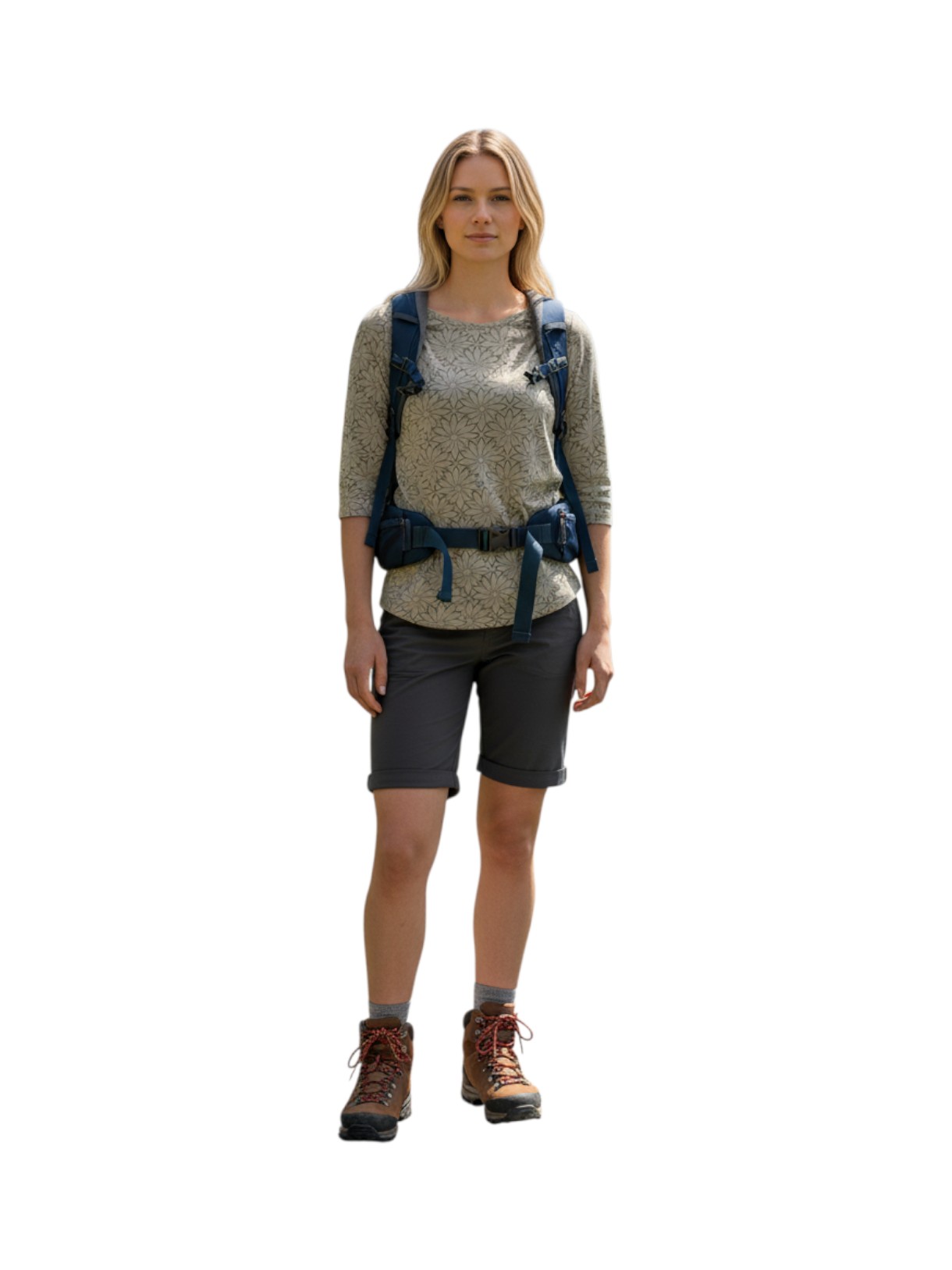 Damen Outdoor T-Shirt mit Blumenprint 4