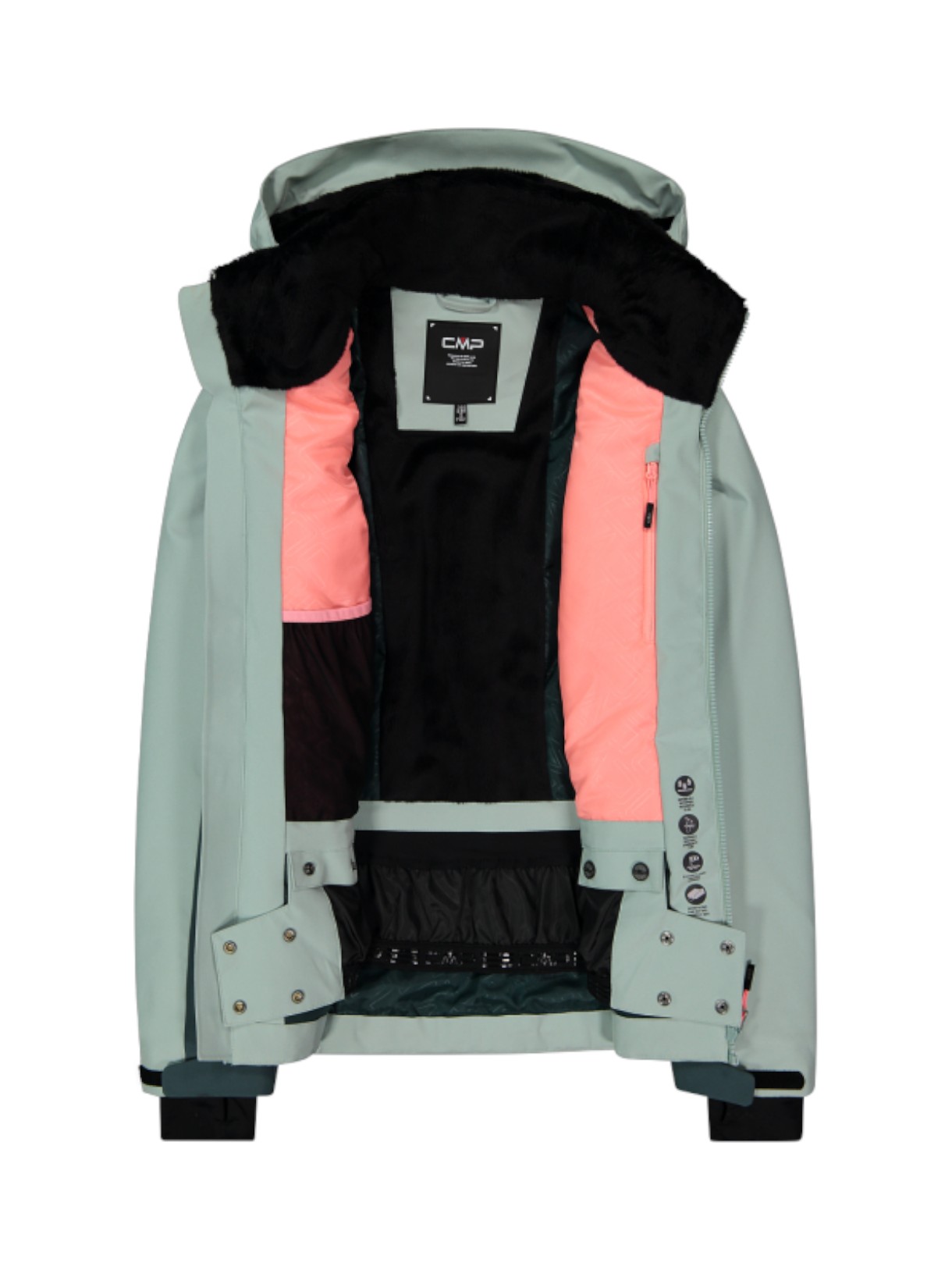 Damen Skijacke mit Feel Warm Flat und abnehmbarer Kapuze 4