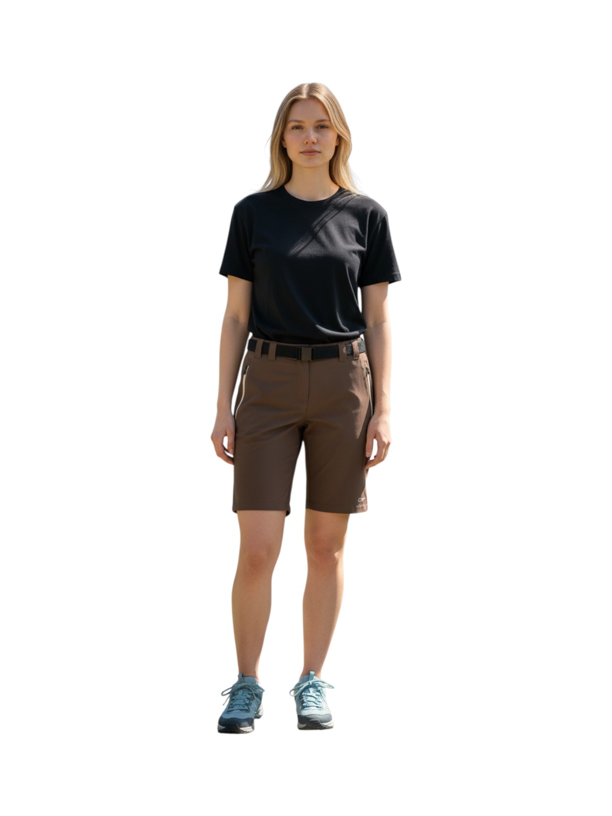 Damen Trekking Bermuda Shorts mit Gürtel und Dry Function 4
