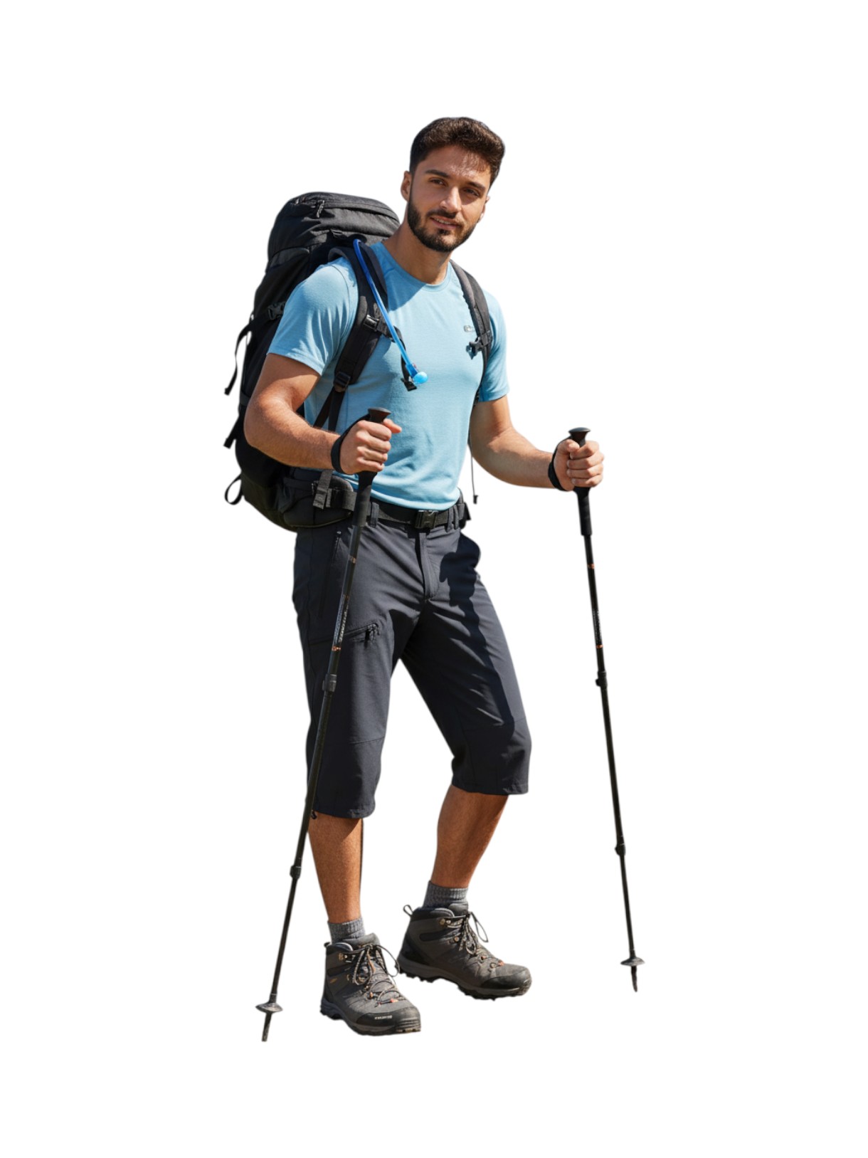 Herren Capri Hose mit Dry Function-Technologie und Gürtel 4