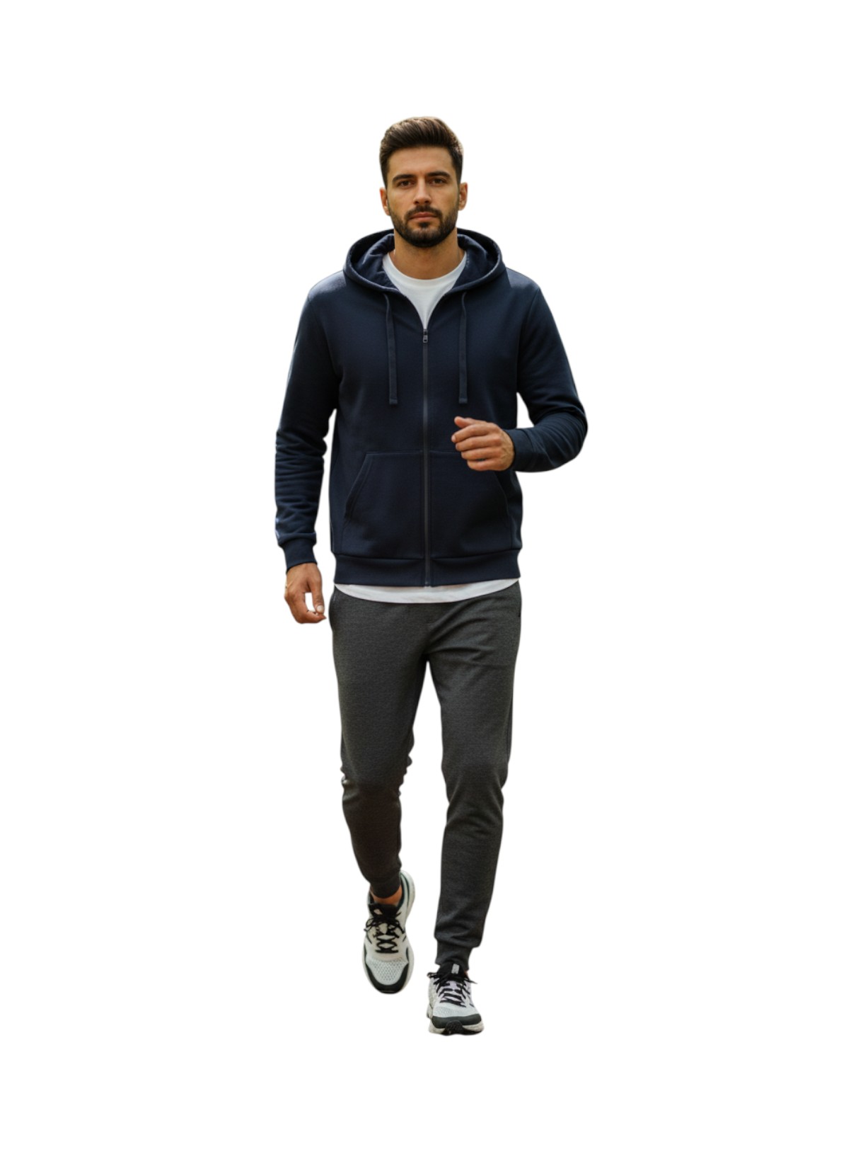 Herren Sweat Jacke mit Kapuze 4