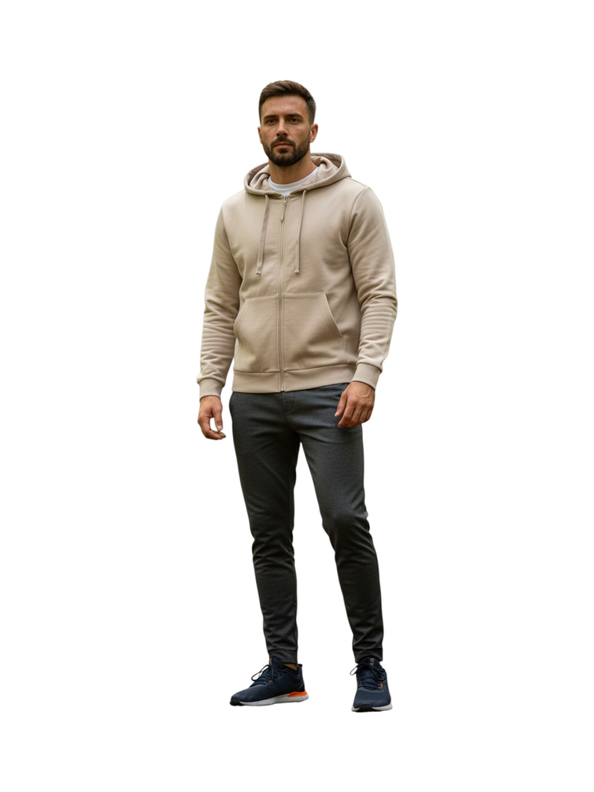 Herren Sweat Jacke mit Kapuze 4