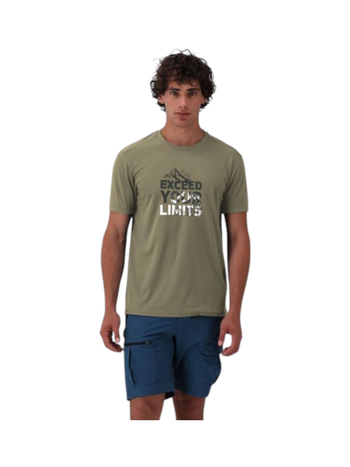 Herren T-Shirt aus Piqué mit Dry-Function und Adventure-Print 4