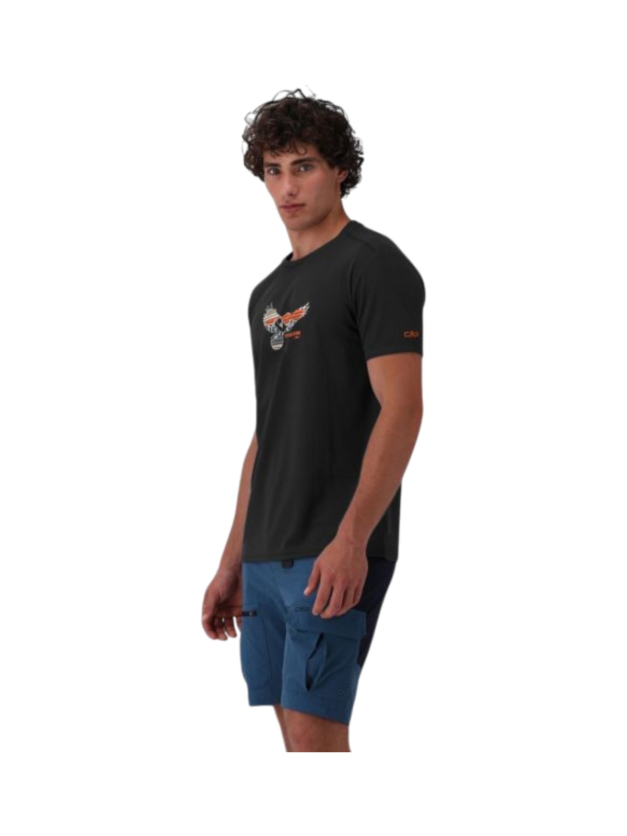 Herren T-Shirt aus Piqué mit Dry-Function und Adventure-Print 4