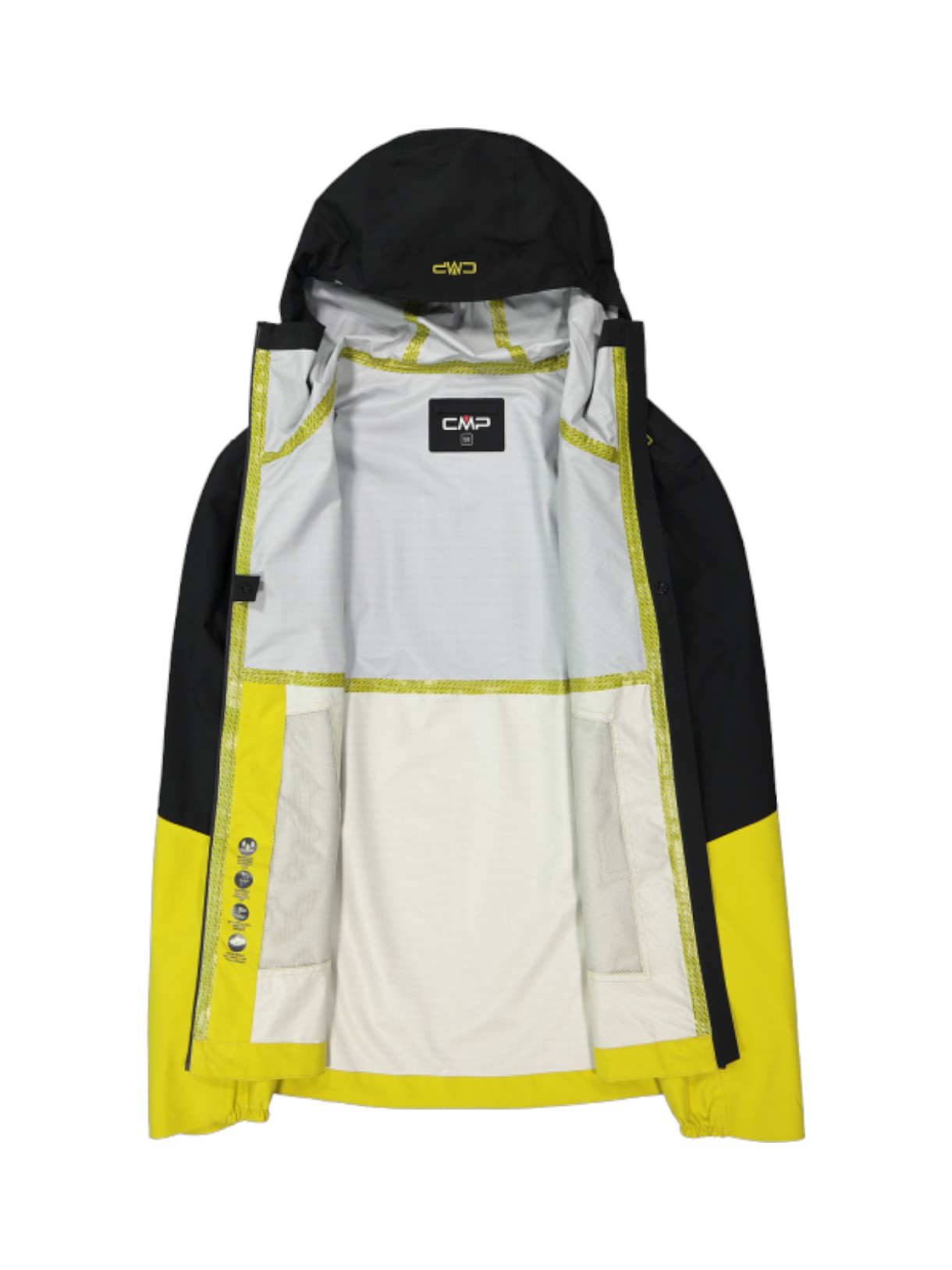 Herren Unlimited Hardshell Jacke Clima-Protect mit Kapuze gelb 4