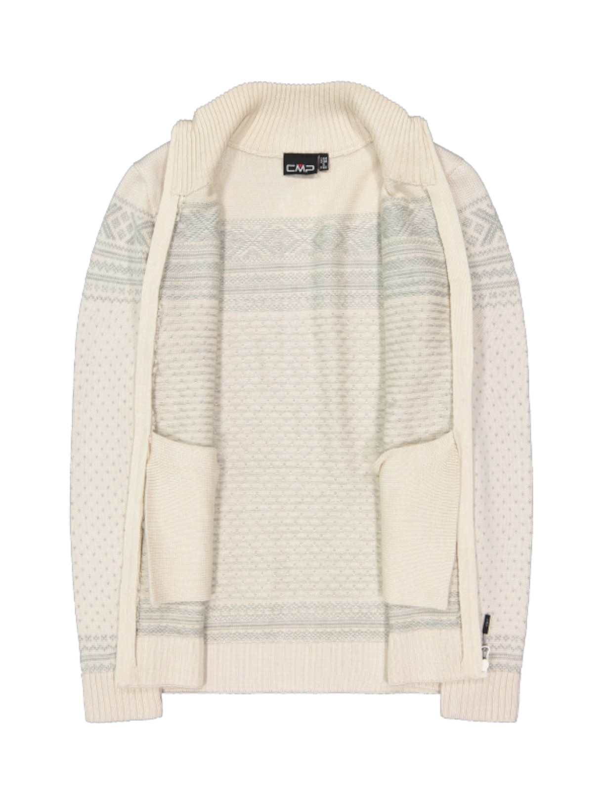 Knitted Damen Sweat Jacke Full Zip mit Wolle 4