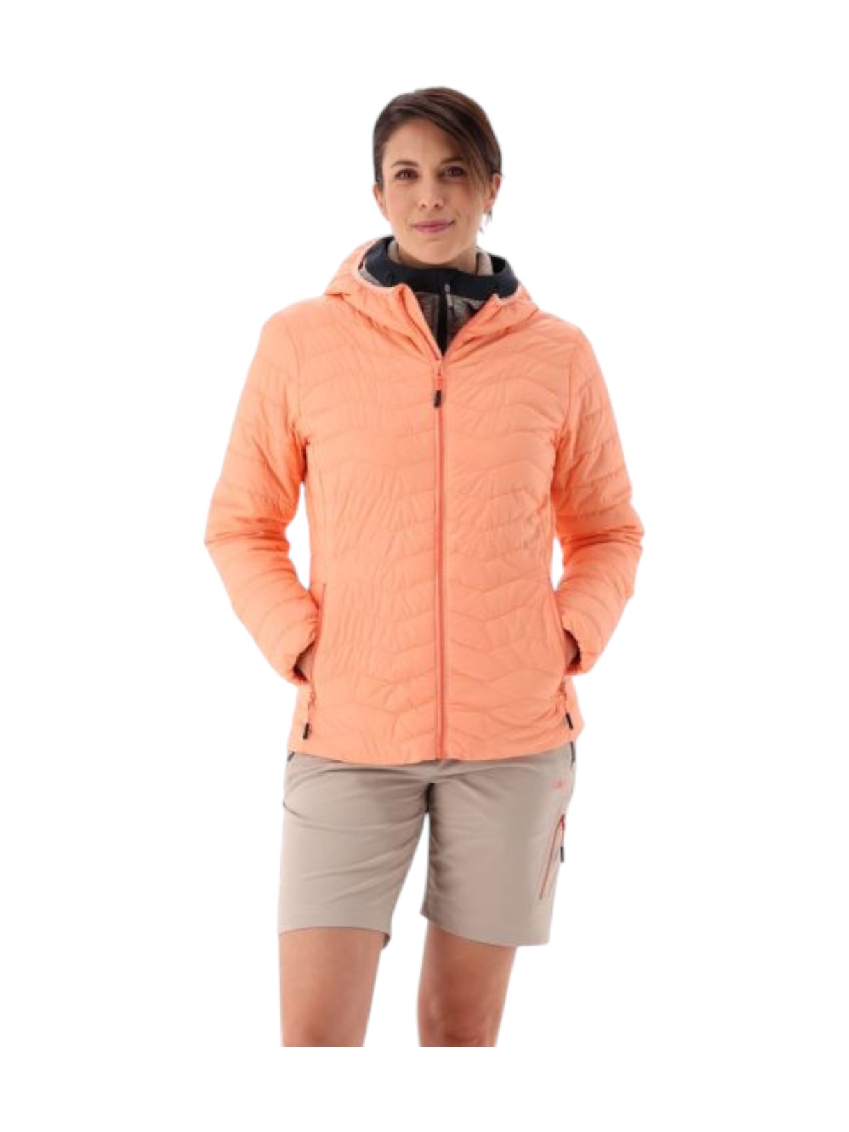 Wattierte Damen Stepp Jacke mit Feel Warm Flat und Kapuze 4