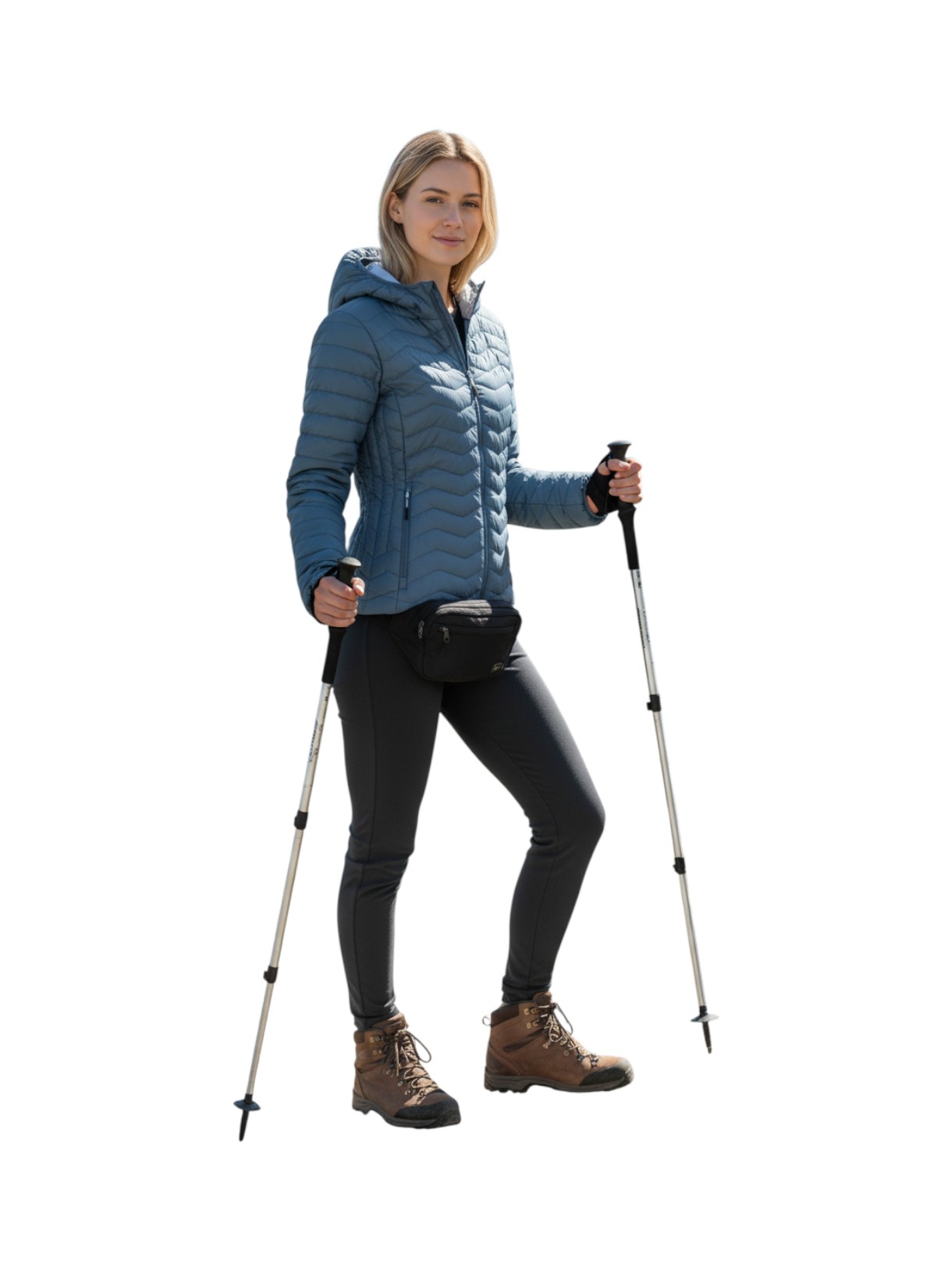 Wattierte Damen Stepp Jacke mit Feel Warm Flat und Kapuze 4
