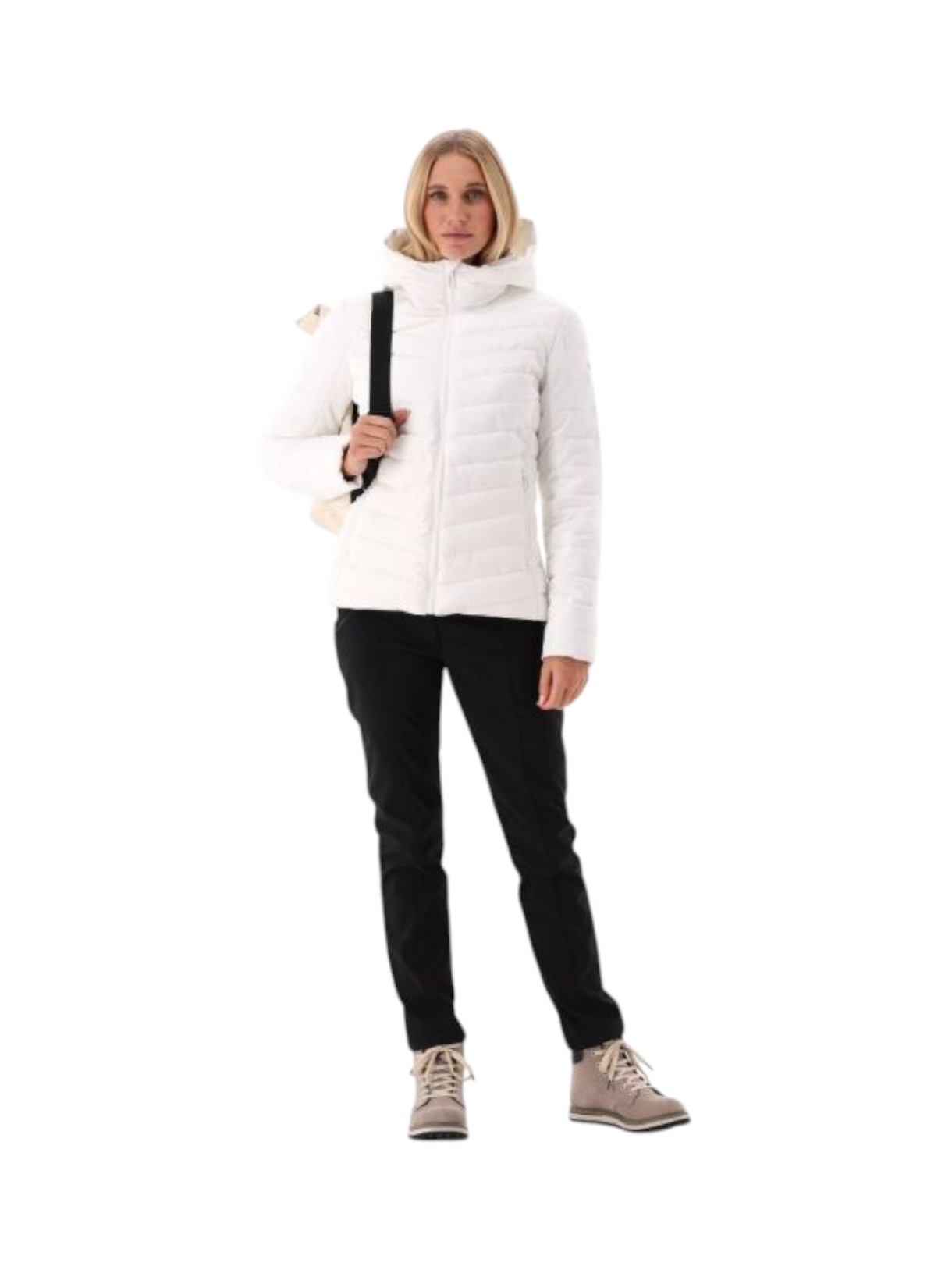 Wattierte Damen Winter Jacke mit Kapuze 4