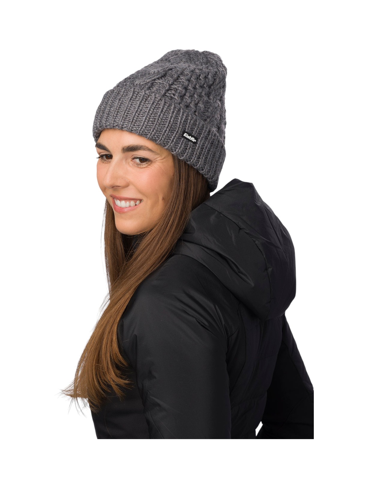 Afratos Grob-Strick Zopfmuster Damen Mütze mit Merinowolle 4