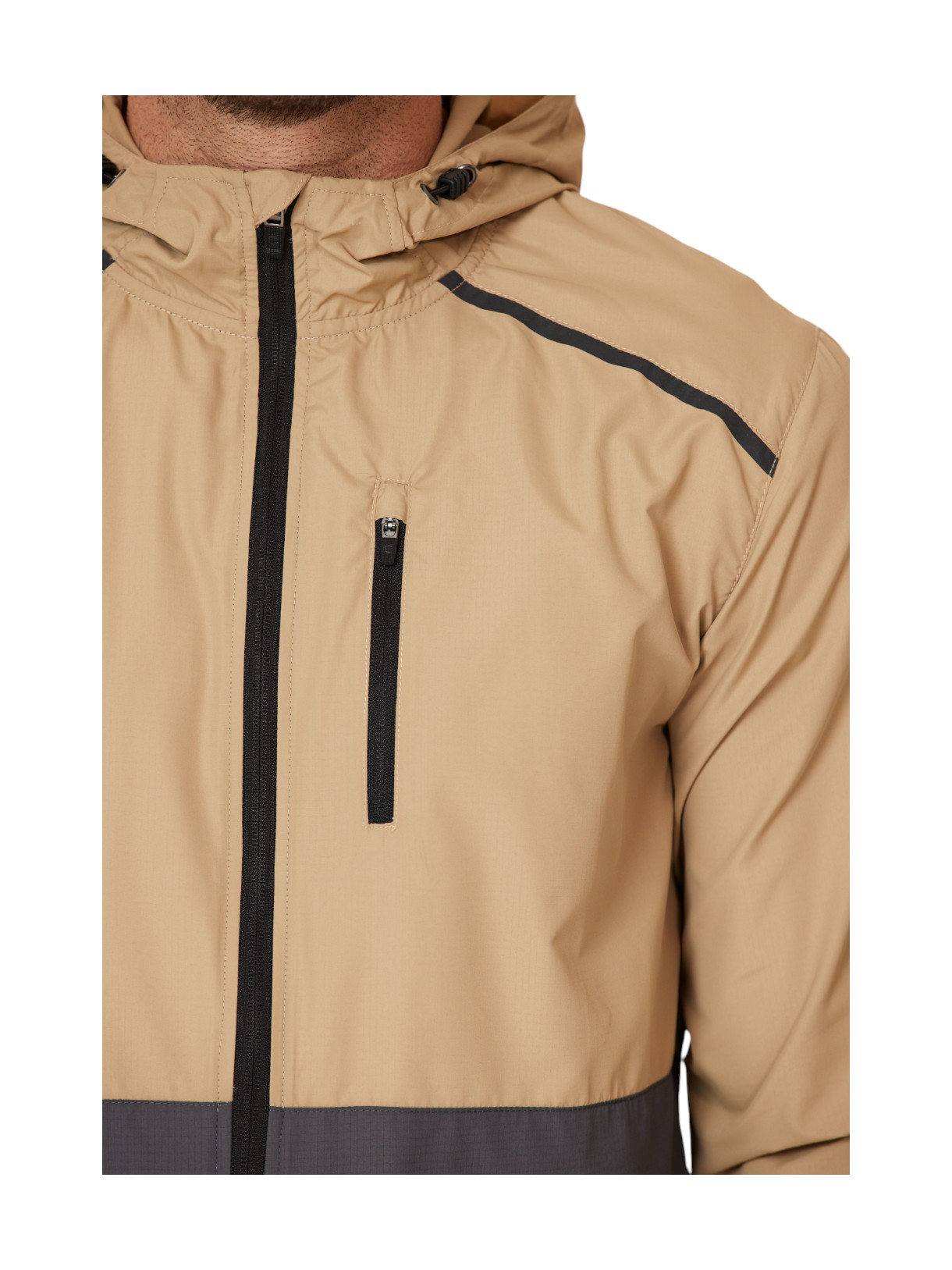Hugoee Herren Laufjacke mit Kapuze 4