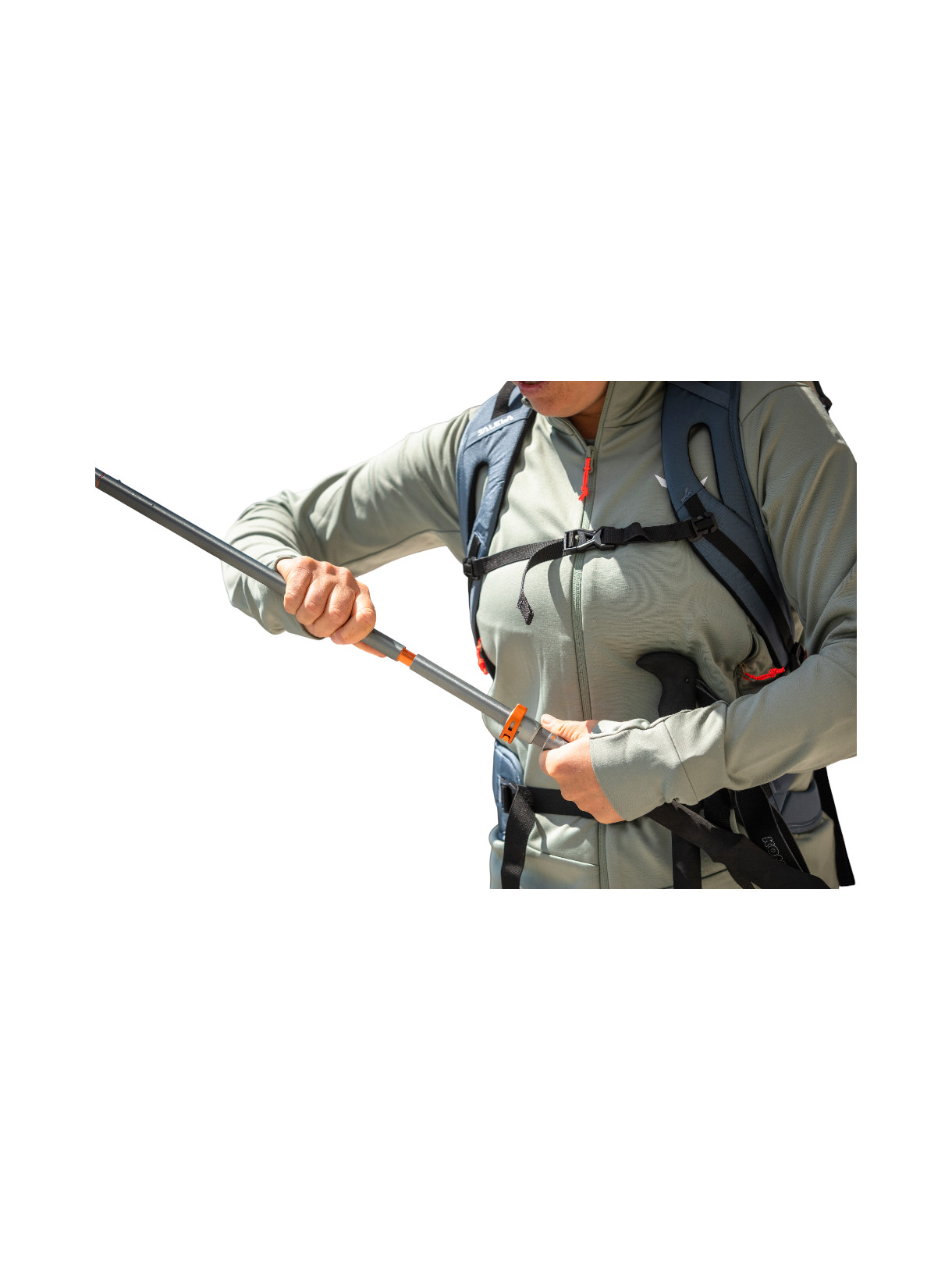 FX Lite Ti Vario Compact Wanderstock 38 cm Packmaß Länge 105-125 cm einstellbar 4