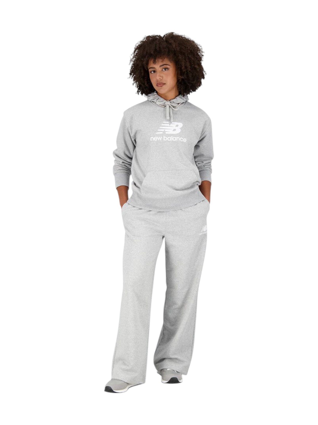 Essentials Stacked Logo Damen Kapuzenpullover 4