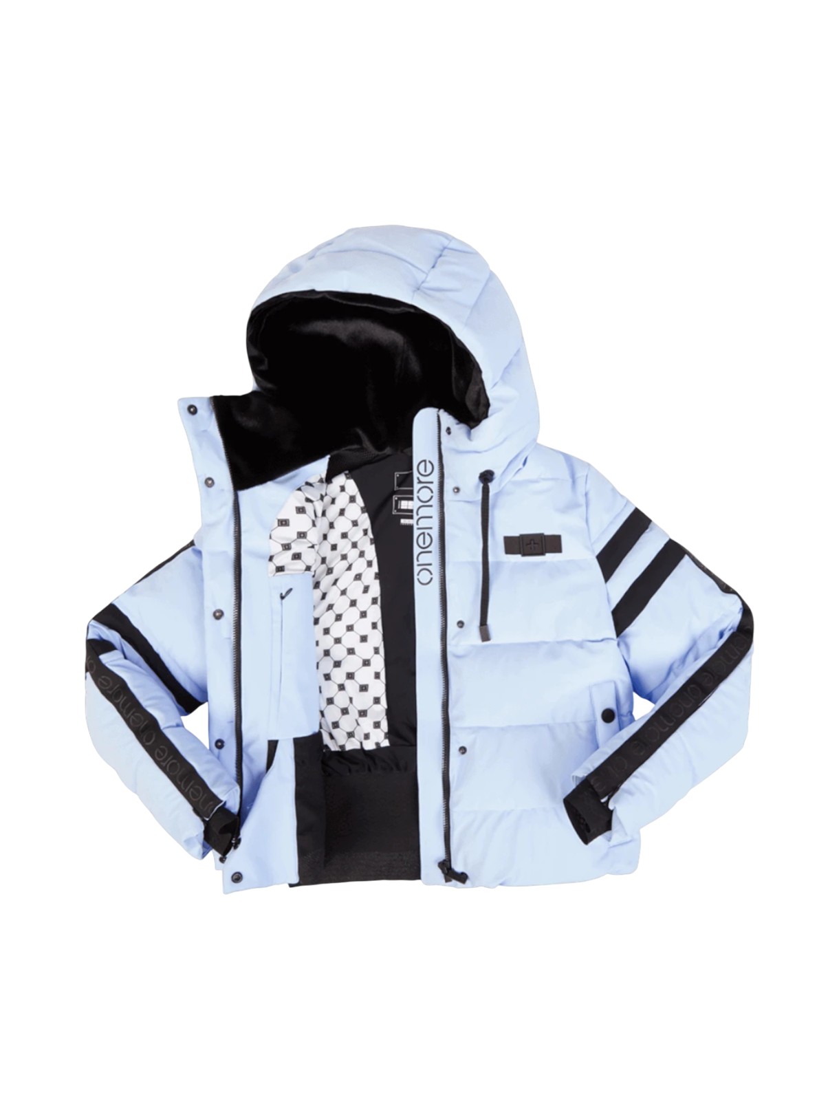 211 Eco Down Damen Skijacke mit Swarovski-Kristalle und Kapuze mit Kunstpelzbesatz 4