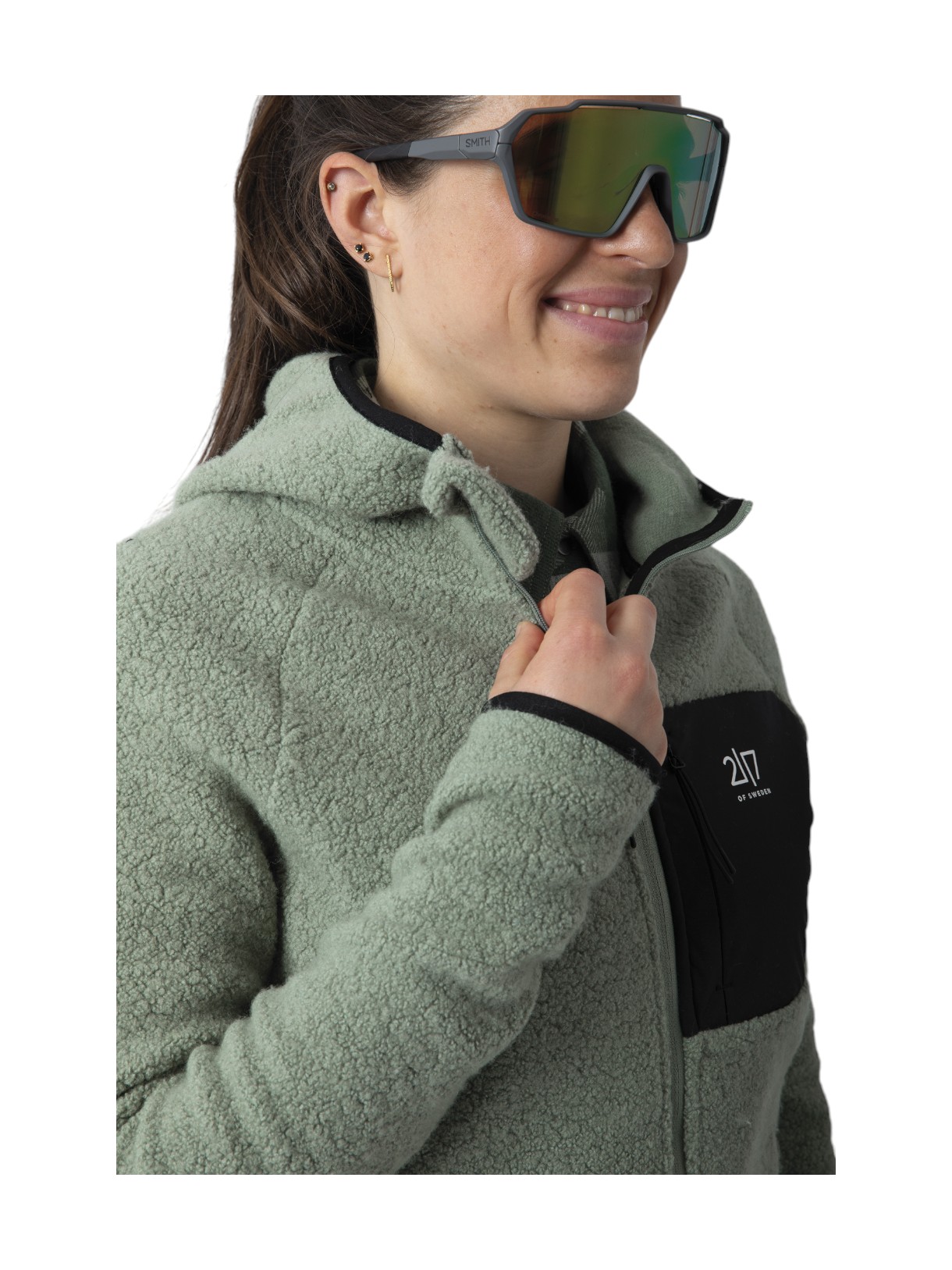 Skord Pile Damen Woll Fleece Hoodie 5