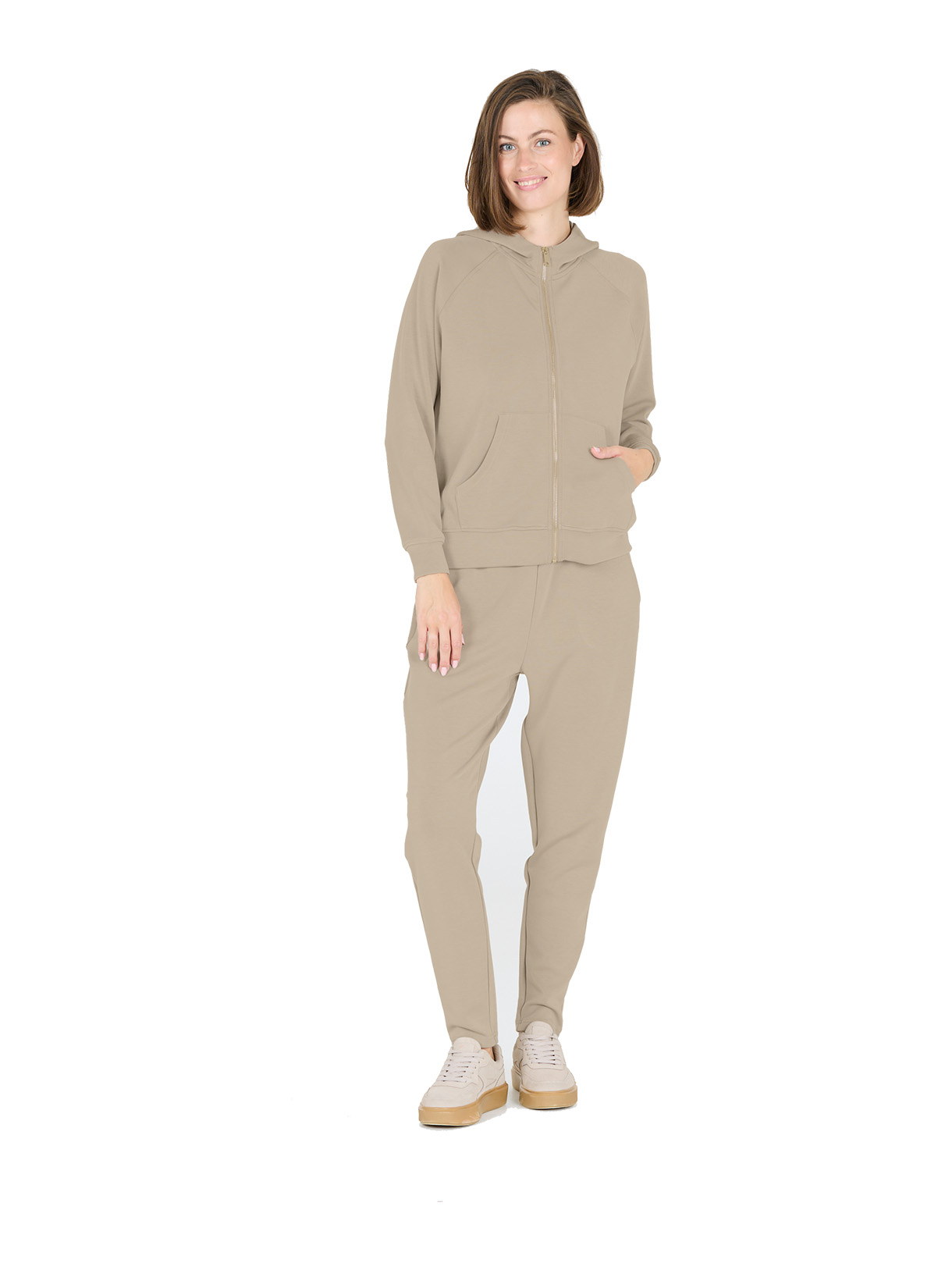 Jacey Damen Full Zip Sweat Jacke mit Kapuze 5
