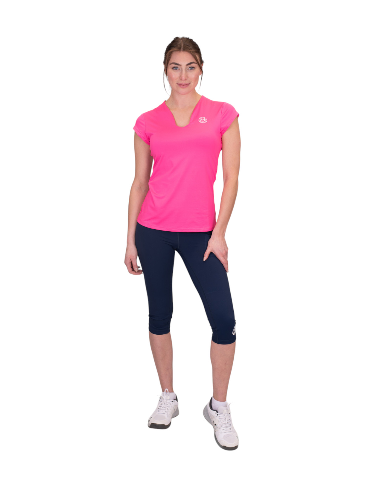 Crew V-neck Tee Damen T-Shirt 5