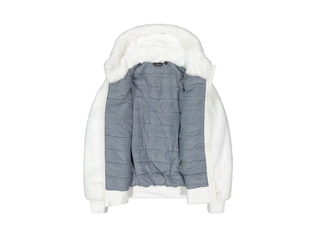 Damen Kunstpelz Jacke mit Kapuze 5