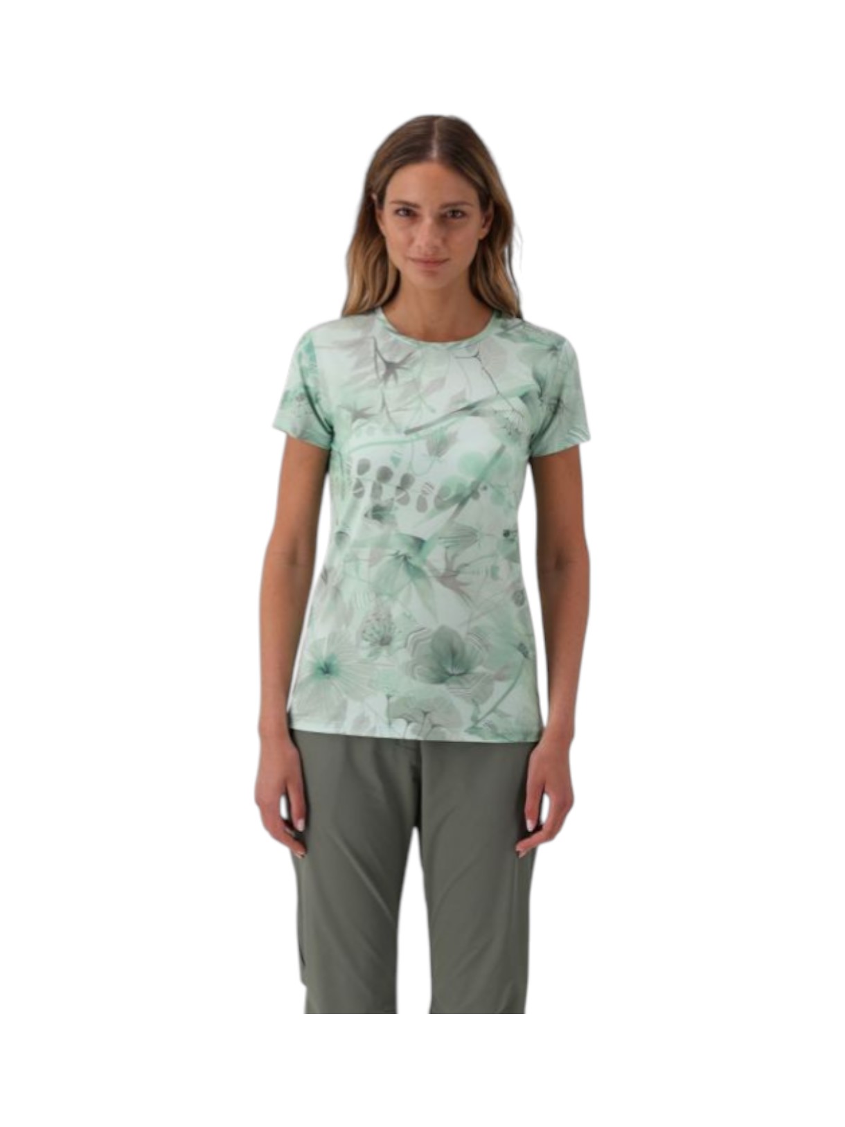 Damen Outdoor T-Shirt mit Blumenprint mit Dry Function 5