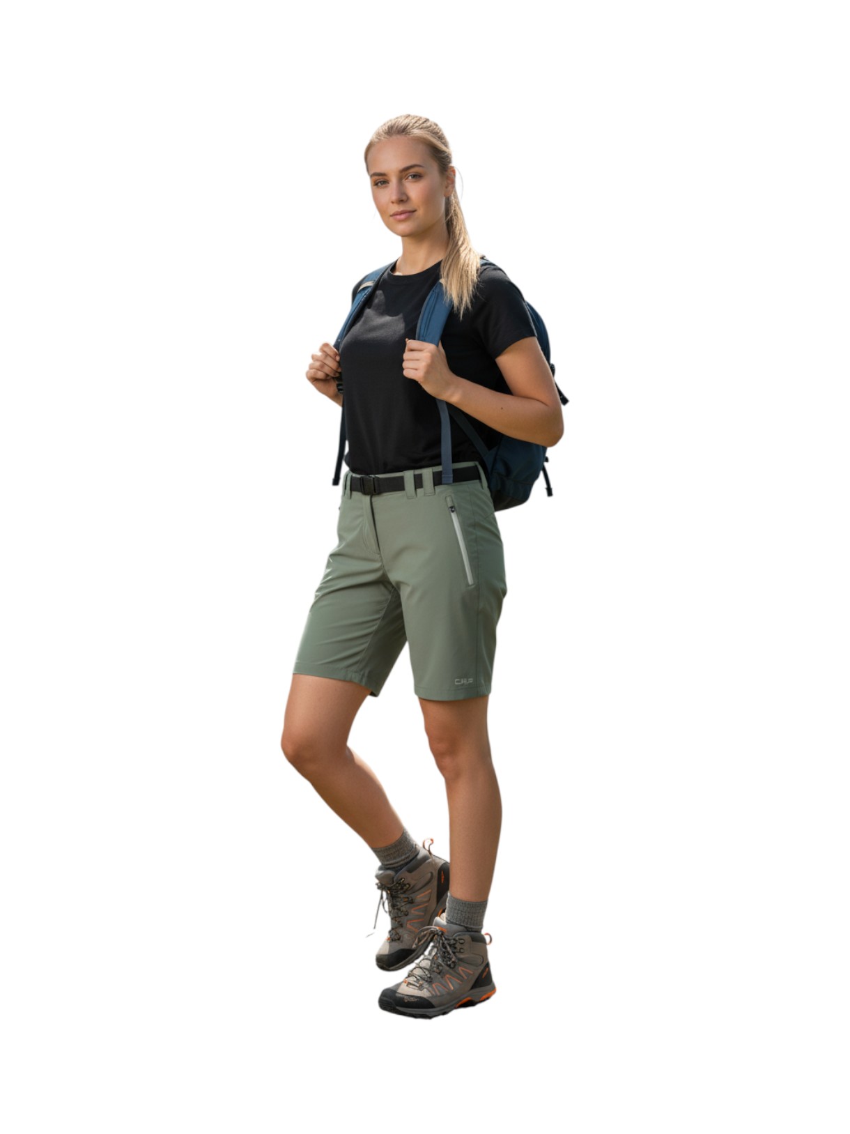 Damen Trekking Bermuda Shorts mit Gürtel und Dry Function 5