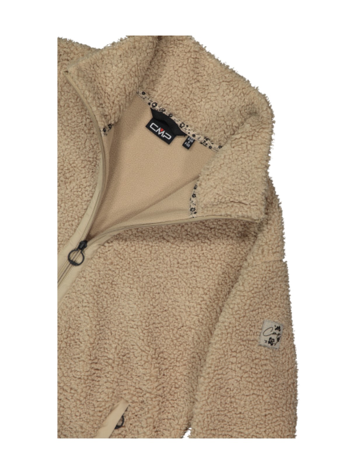 HighLoft Damen Sweat Jacke mit Kunstpelz beige 5